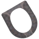 HINTRMENT Cuscino in Silicone Antiscivolo per Sedile Wc, Tappetino Rialzato Spesso Riutilizzabile Design Ergonomico, Copriwater Smontabile per Bagno Domestico e Pubblico, Colore Grigio