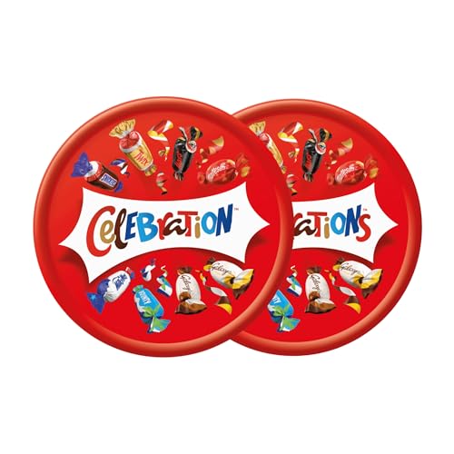 Celebration Chocolate Tub – 500 g (Pack of 2) Sharing Tub | Variety of Mini Bars | Vegetarian-Friendly | Suitable for All Occasions | Iconic Variety in One Tub