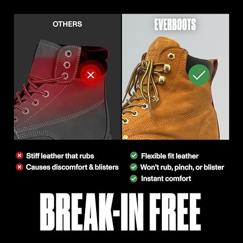 EVER BOOTS "Tank Men's Soft Toe Oil Full Grain Leather Work Boots Construction Rubber Sole