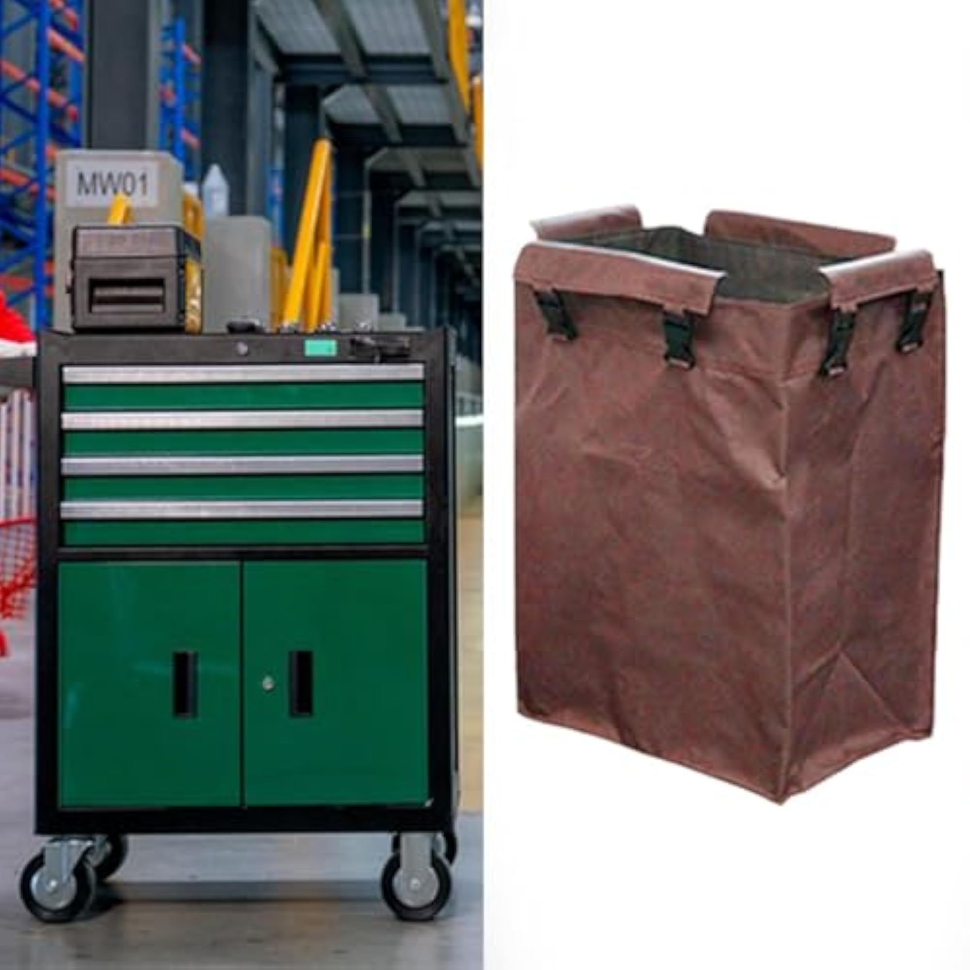 Commercial Janitor Carts Bag, Thickened for Storage