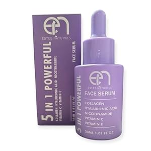 Estee Naturals Face Serum, Collagen, Hyaluronic Acid, Nicotinamide, Vitamin C, Vitamin E, 30mL