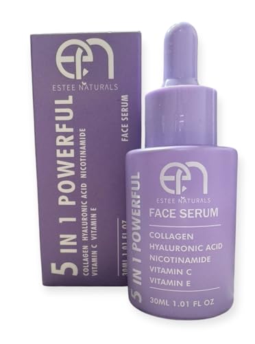 Estee Naturals Face Serum, Collagen, Hyaluronic Acid, Nicotinamide, Vitamin C, Vitamin E, 30mL