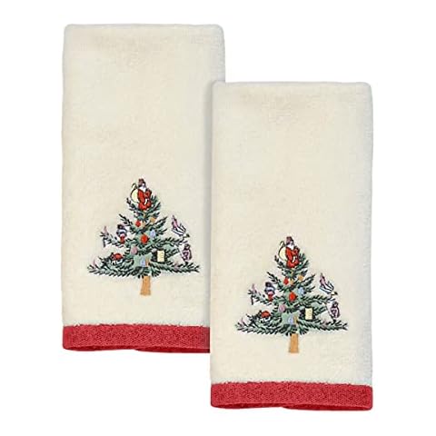 Avanti Linens Spode Christmas Tree Towel Set Cover