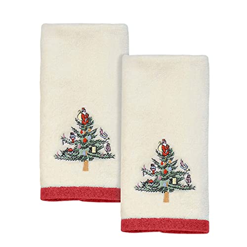 Avanti Linens Spode Christmas Tree Collection, 2-teiliges Fingerspitzen-Handtuch-Set, Mehrfarbig Cover