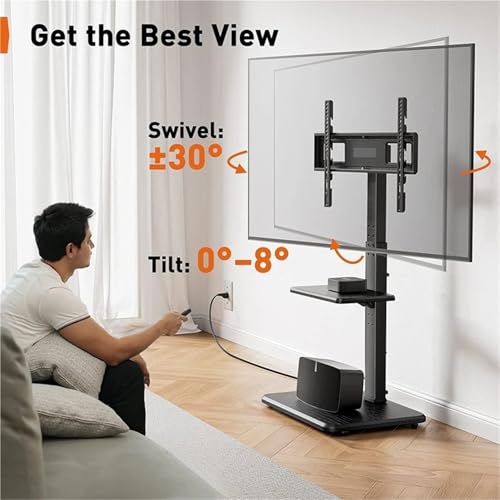 Soporte móvil para TV de 32-65 pulgadas ajustable en altura miniatura 4