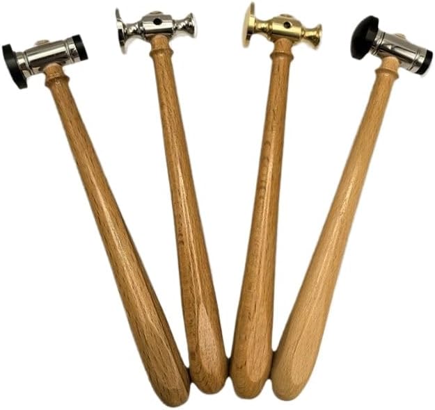 Musical Instrument Dent Tools Planishing and Rawhide Mallets for Woodwind and Brass Repair Precision Shaping and Surface Correction Used in Professional Workshop Maintenance (Black)