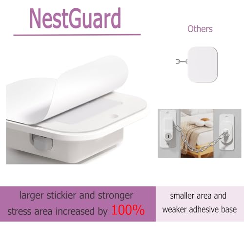 Image of Child Proof Door Lock, Adjustable Latch, 1 Pack | Cat Door Latch, 3M Adhesive, For Baby, Dementia & Pets, No Tools Needed