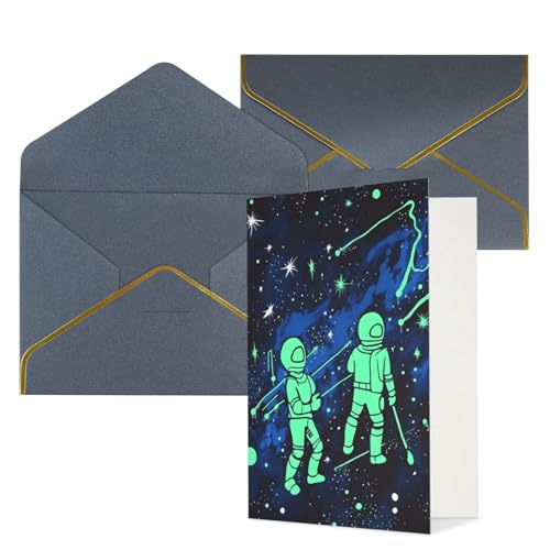 STVYUKL O[eBOJ[h t Thinking of You Card Glow in The Dark Happy Birthday  ҏ 󔒂̃J[h @ 4x6