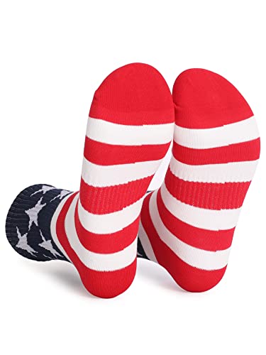 BBTDIN American Flag Socks Man Cotton Middle Tube Socks Stripe Women Holiday Socks JHH503