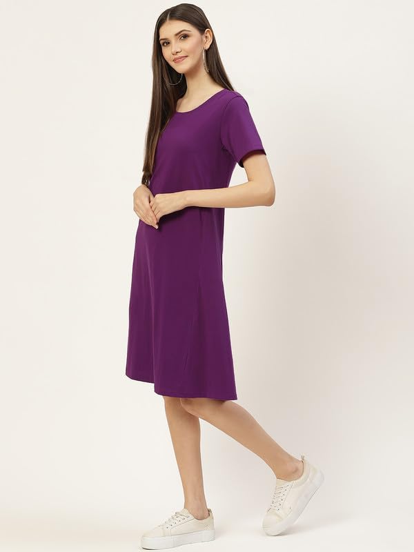 Image of Women's A-Line Cotton Midi Dress
