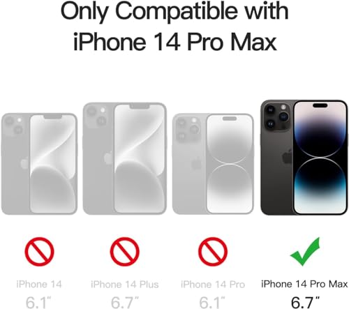 Image of GoldKart iPhone 14 Pro Max Case Wavy Edge Clear Back Design, Anti-Slip Grip Cute Wave Curly Frame Shape Shockproof Soft TPU & Hard PC Bumper Protective Phone Case Cover for Women Girls - Light Blue