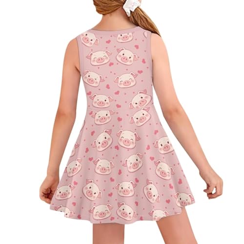 Girls Sleeveless Dress Casual Girls Birthday Dresses Cute Shift Dress Polyester Skirt4