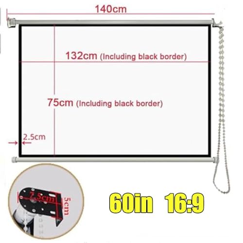 Pantalla de proyección manual 60" 16:9 para home theater miniatura 6