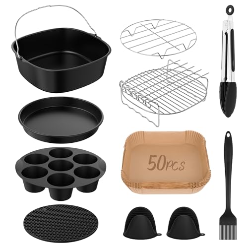 11 Pièces Accessoire Air Fryer pour Philips Série 2000 6.2L,Ninja Air Fryer MAX PRO 6,2L,Accessoire AirFryer Compatible COSORI XXL 5,5L-6,4L Dual Blaze...