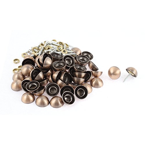 Aexit Advertisement 19mm quality Parts Diameter Semicircle Glass Mirror Screw Type Nail Decor 60pcs Model:36as108qo222