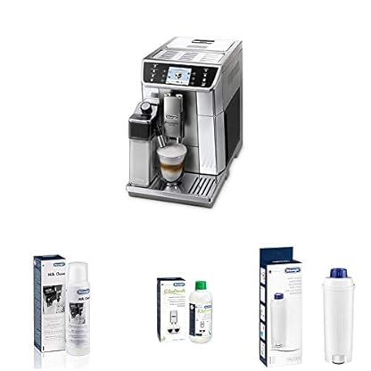 De'Longhi PrimaDonna Elite ECAM 656.55.MS Kaffeevollautomat, Farbdisplay, silber + EcoDecalk Entkalker, 500 ml…