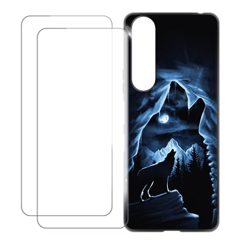 UOGNADGD Sony Xperia 1 III SOG03 �Ƃ̌݊������� �J�X�^���J���t���P�[�X�{�����K���X�ی�t�B����2���t�� ? �Ռ��z�������h�~ (�T 2)