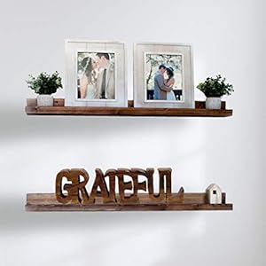 Decozen handcrafted solid wood grateful letters sculpture valentines day gifts for her and him mantel fireplace foyer decor tabletop accent  urban country home decor