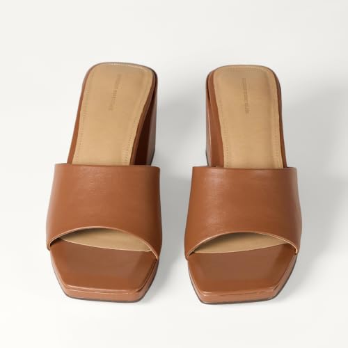 Image of Amazon Essentials Women's Platform Block Heel Mule Sandals