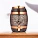 Shilppam Pure Copper Water Dispenser 8L | Antique Itching Barrel with Tap | Hammered Finish, Gloss Lacquered | Ayurvedic Matka Pot for Home & Kitchen | With Lid & Tap