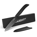 Sendaist Pro Series Ceramic knife , Ultra Sharp 6-inch Ceramic Chef's knife with Sheath Cover, Black...