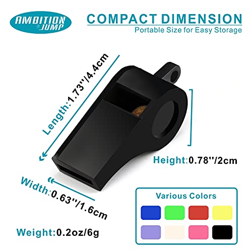 Ambitionjump Plastic Whistles With Lanyard, 8 Pack Sports Whistle Bulk For Coach, Referee, Lifeguard, School, Soccer, Emergency(Multicolor) #TOP3