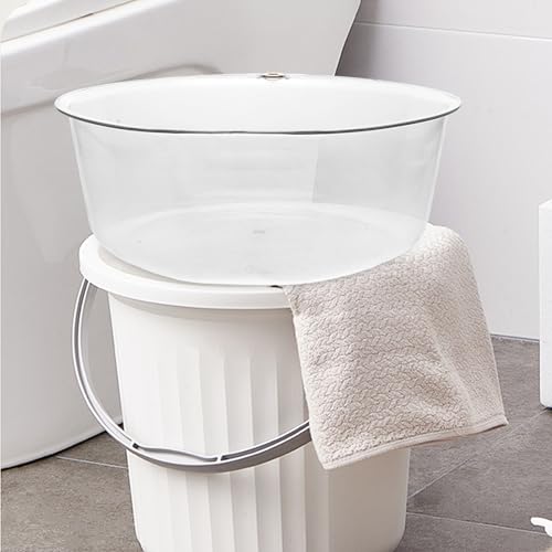 Palangana multiusos transparente lavabo plástico resistente para limpieza de hogar 4