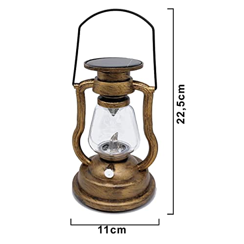 2x LED Vintage Solarlaterne mit LED Kerze Gartenlaterne Solar Laterne Gartenlampe Solarglas Antik Solar-Laterne (2x Vintage Solar Laterne) – Bild 6