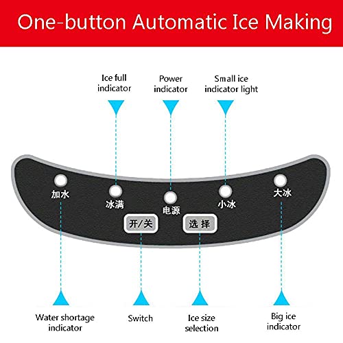 Máquina fabricadora de hielo de sobremesa, tanque de 2,2 L, produce 12 kg de hielo en 24 horas, portátil, eléctrica, alta eficiencia, ideal para fiestas y bebidas mezcladas miniatura 4