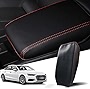 Car Armrest Cover for Audi A4/B9/8W 2017+ Car Armrest Cushion PU Center Console Protector Audi A4/B9/8W 2017-2023 Accessories Glove Box Cover Compatible with 2017-2020 2021 2022 2023 Audi A4/B9/8W