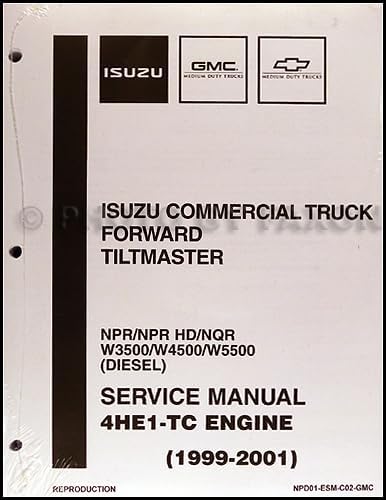 1999-2004 Diesel Engine 4E1-TC Repair Shop Manual Original NPR NQR W3500 W4500 W5500