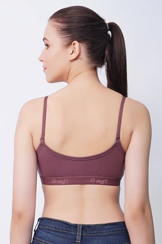 Image of Medium Impact Sports Bra for Women | Daily Use | Non-Wired | Non-Padded | Seamless Bra | Full Coverage | Suitable for Gym,Yoga,Workout