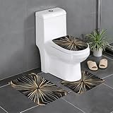 UFhgjjb Spark Print - Set di 3 tappeti da bagno a forma di U, tappetini per toletta, set da bagno principale