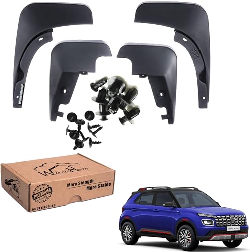 Image of WolkomHome Mud Flap Compatible with Venue N Line 2023 - Durable Splash Guards for Car Exterior Protection