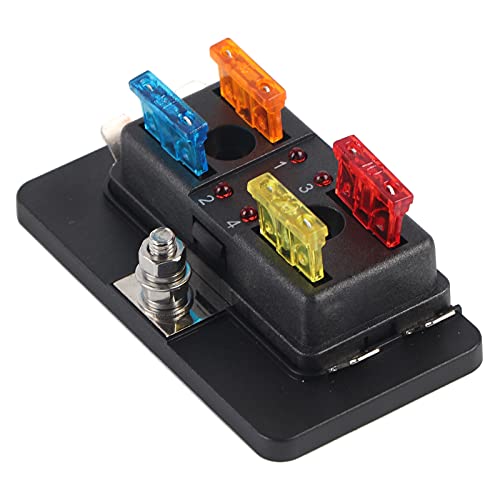 Caja portafusibles con luz LED para auto y embarcación miniatura 6