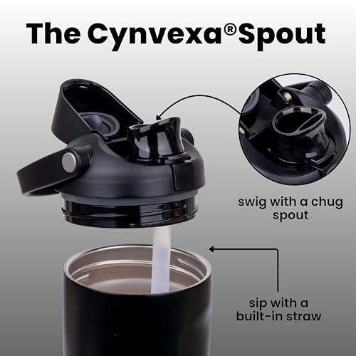 Image of CYNVEXA Tumbler with lid and Straw 1200ML Cup Stainless Steel Vacuum Insulated Tumbler for Water, Iced Tea or Coffee 1.2L Office Gym Travelling (Very Dark)