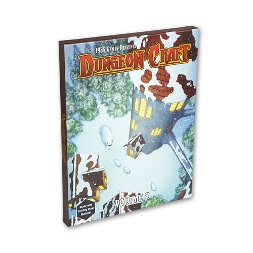 Image of DUNGEON CRAFT Volume 2 Game, Hundreds of Terrain Pieces, DND Starter Kit, Double-Sided & Water-Resistant, Portable 1 Inch Grid Overlay, Works with Wet Dry Erasers