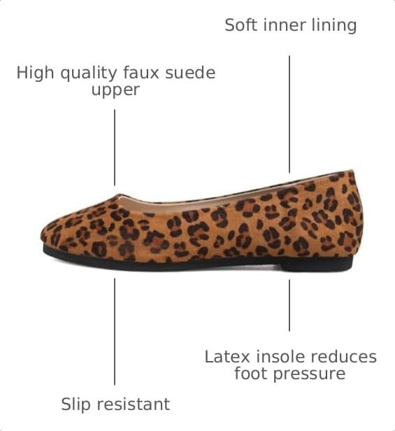 Image of Dear Time Women's Flats Comfortable Slip On Ballet Flats Soft Solid Casual Shoes