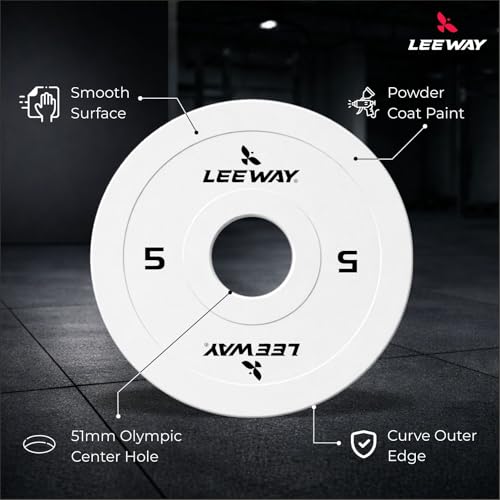 Image of Leeway Color Steel Weight Plates (70kg Set) | Iron Plates for Gym | 51mm Olympic Hole | Metal weight for Home Gym & Powerlifting | Solid Steel Construction (Multi Color, 70kg Set(2.5X4+5X4+10X4))