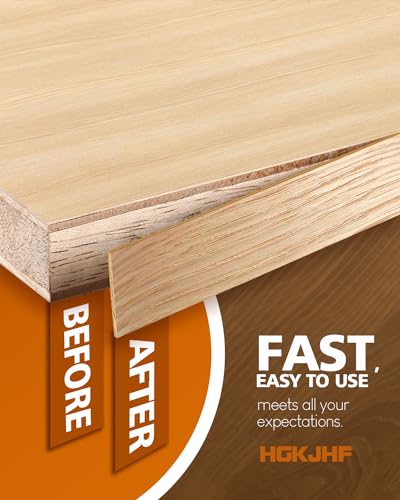 Image of HGKJHFmelamine Edging Tape. pre Coated with hot melt Adhesive Flexible Veneer Edge Edging, Used for Cabinet and Furniture Maintenance (No24-Black Walnut, 1.81cm*7.6m)