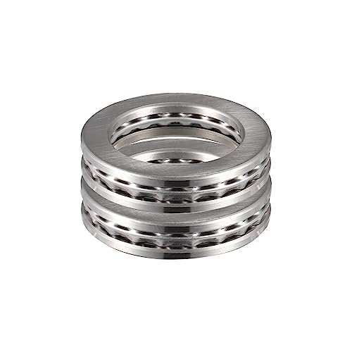 A ABSOPRO 51109 Empuje Bola Cojinete 45x65x14mm Plata Tono - 2 Unidad
