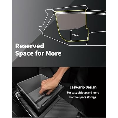 Jowua Center Console Organizer & Coasters & Armrest Organize Set for Tesla Model S Plaid, Model X Plaid, Washable Silicone, dust-Proof