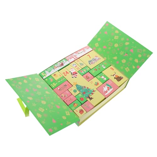 TIDTALEO クリスマスカウントダウンボックス 日間用 アドベントカレンダーボックス リボン付き バルク クリスマス 小型 用