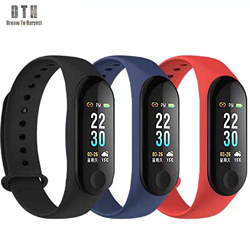 M3 Fitness and Activity Tracker with Built-in GPS, Heart Rate, Sleep & Calorie Tracking, Blood Pressure Monitoring,Sedentary Reminder, Smart Alarm Clock