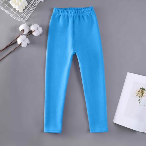 Girls Fleece Lined Leggings Toddler Kids High Waist Thermal Winter Pants Tights Thick Stretch Solid Christmas Pants3