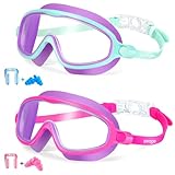 Seago Kids Goggles for Swimming 2 Pack Anti-Fog No Leaking...