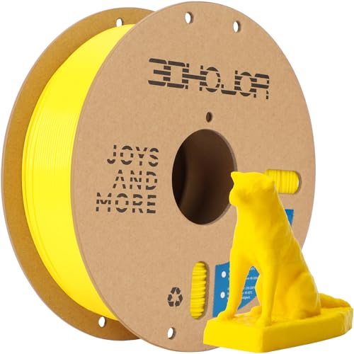 Image of 3DHoJor PLA+ Filament 1.75mm, 3D Printer Filament PLA Plus, Cardboard Spool 3D Printing Filament, Dimensional Accuracy + /- 0.03 mm, Yellow, 1kg