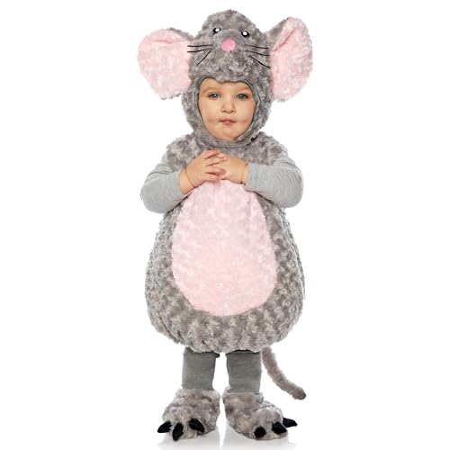 Image of UNDERWRAPS Toddler Mouse Costume - Mouse Halloween Costume for Baby, Kids Animal Costume, Soft Plush Animal Halloween Costume