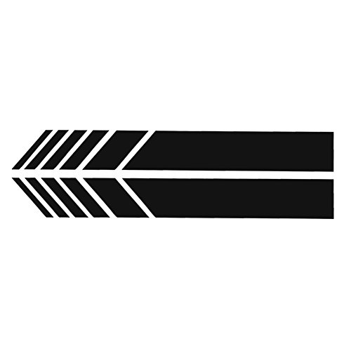 Porfeet Autocollant De Rétroviseur, 1 Paire D'autocollants Universels De Rétroviseur Décor Bricolage Autocollants De Bande Latérale De Carrosserie De Voiture Noir Taille Unique