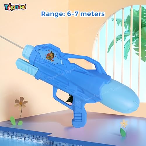 Image of Toyshine 266ML Tank Capacity 7-8 Mtr Range High Air Pressure Spray Water Gun for Summer Swimming Pool Party Holi Water Toy Gun for Girls Boys Kids 3+, Blue